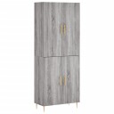 vidaXL Highboard grå sonoma 69,5x34x180 cm konstruert tre 8720845409227
