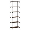  Bokhylle 6 etasjer røkt eik 60x30x188 cm konstruert tre 8721012194465