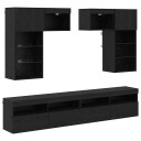 TV Vegg Enheter Veggmontert 6 pcs Artisan Eik 100 x 30 x 40 cm