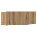  TV-skapsett 7 deler veggmontert artisan eik konstruert tre 8721158760289