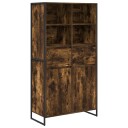  Serviesskap 2 pcs Røyk Eik 81 x 36 x 150.5 cm Konstruert tre
