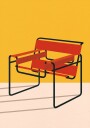 Wassily Chair Marcel Breuer Poster Plakat / 21x30cm