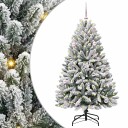  Kunstig juletre Grønn og hvit 150 cm PVC og metall