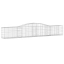 vidaXL Gabionkurver buede 4 stk 400x50x60/80 cm galvanisert jern