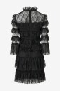 By Malina   Kjole Carmine Frill Lace Mini Dress   Svart
