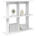 vidaXL Vegghylle Veggmontert Hvit 100 x 20 x 75 cm Konstruert tre
