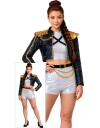 Rumi Silver Leader K-pop Demon Hunters Inspirert Kostyme Large Voksenkostyme 89107