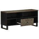  TV benk svart 100x33x46 cm heltre mango