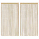 vidaXL Trådgardiner 2 stk 100x250 cm beige
