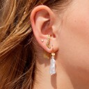 Petit Love Heart Earstick Light Pink Forgylt-Sølv Sterling 925 Onesize