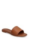 Tommy Hilfiger Th Logo Hardware Leather Mule Brown 40