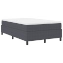  Box Spring Seng med Madrass Mørkegrå 120x200 cm Kordfløyel