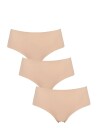 Missya Seamless Tai 3 Pack Cotton   Beige   M