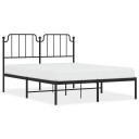 vidaXL Sengeramme i metall med hodegavl svart 140x190 cm 8721012211964