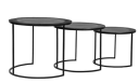 Trend Collection Salongbordsett S/3 Svart Metall 55 cm