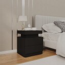 vidaXL Nattbord svart 45x35x52 cm sponplate
