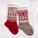 Bluum Strik Strikk Julestrømper Sopp og valgfrie navn - garnpakke i Bluum Pure Eco Baby Wool
