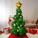 Mikamax DIY Ballongjuletre med 66 Ballonger og Stjernefolieballong