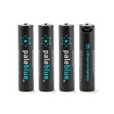 Pale Blue oppladbare Li-Ion AAA-batterier - 4 stk