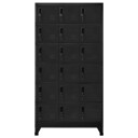 vidaXL Oppbevaringsskap svart 90x40x180 cm stål