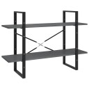 vidaXL Bokhylle 2 niv?er gr? 100x30x70 cm heltre furu