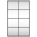 vidaXL Veggspeil svart 50x80 cm rektangel jern