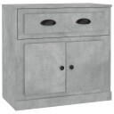 vidaXL Skjenk betonggrå 70x35,5x67,5 cm konstruert tre