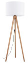 Grand gulvlampe - Furu - Hvit