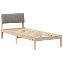  Sengestamme Brun og taupe 75 x 190 cm Heltre furu