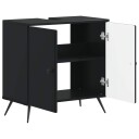 vidaXL Baderomsvaskeskap BREDA Svart 59,5 x 31,5 x 59 cm