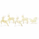  LED Reinsdyr med 40 LED 5 pcs Gull PET