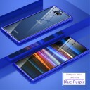 INCOVER Sony Xperia 10 Plus Deksel m. Metal Bumper & Glassbakside - Blå