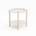 Sidebord HOME4YOU Norah 50x50x55 cm Hvit - hvit