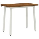 vidaXL 110 x 55 x 75 cm Solid akasietre Naturlig og Hvit Rektangulær
