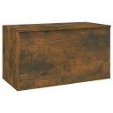 vidaXL Oppbevaringskiste røkt eik 84x42x46 cm konstruert tre