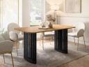 Mirion Spisebord uttrekkbart 160-236 cm - svart, natur