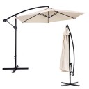 Stor hengeparasoll sammenleggbar 3 m 6 ribber MultiGarden Beige