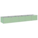 vidaXL Hevet Hagebed Pastellgrønn 400 x 80 x 55 cm kaldvalset stål
