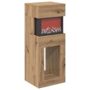 vidaXL Elektrisk peis Artisan eik 35 x 30 x 86 cm Konstruert tre
