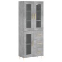 vidaXL Highboard betong grå 69,5x34x180 cm konstruert tre 8720845480110