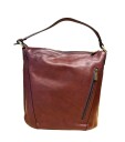 Gianni Conti Tote bag i skinn Mørkebrun
