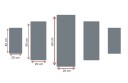 Dekorativ MDF maling 5 Deler 20x60 cm Flerfarget