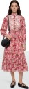 by Ti Mo Cotton Slub Midi Dress   Red   XL