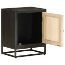  Nattbord svart 40x30x50 cm heltre mango og jern 8721012215511