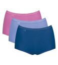 Sloggi Basic Maxi 3Pk Hvit lyseblå turkis Flerfarget 40