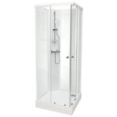 Vikingbad Sofia Rett Basic Dusjkabinett Hvit Matt / 90x90cm Klart Glass