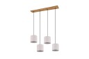Trio Lighting Elmau taklampe 4L E27 tre/beige -