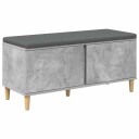 vidaXL Gangbenk BetongGrå 100 x 38 x 46 cm Konstruert treverk og stoff