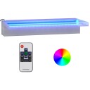 vidaXL Vannfall med RGB LED rustfritt stål 45 cm