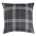 Borg Living Putetrekk - 60x63 cm - 100% Bomullssateng - Big check grey